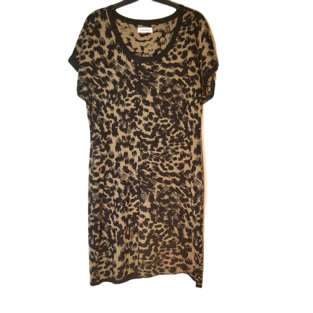 Calvin Klein Animal Print Sheath Dress